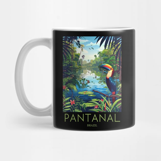 A Pop Art Travel Print of Pantanal - Brazil by Studio Red Koala